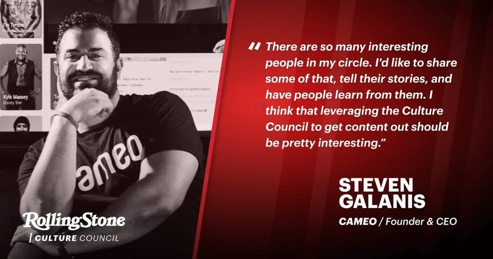 Rolling Stone Culture Council member Steven Galanis 