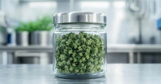 jar of marijuana buds