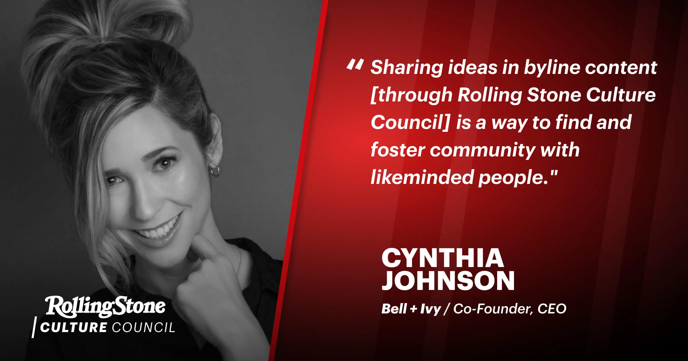 Rolling Stone Culture Helps Cynthia Johnson Forge New Business Partnerships